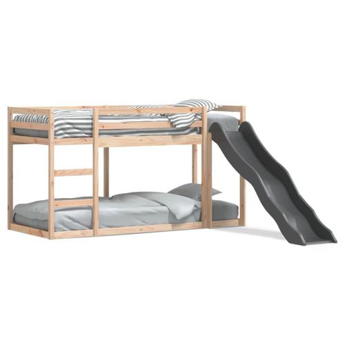 Vidaxl Lit Superpos Avec Toboggan Et chelle 90x190cm Bois Pin Massif