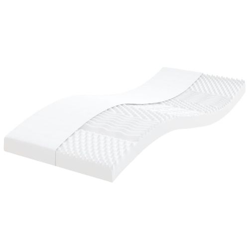 Vidaxl Matelas En Mousse Blanc 100x200 Cm 7 Zones Duret 20 Ild