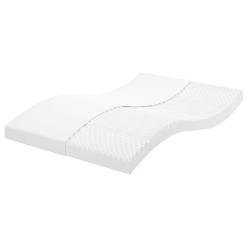 Vidaxl Matelas En Mousse Blanc 140x190 Cm 7 Zones Duret 20 Ild
