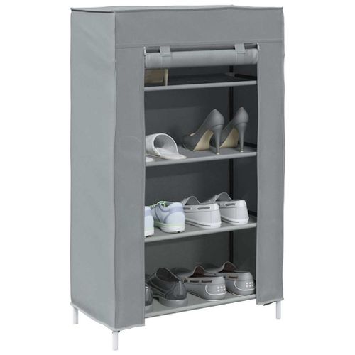 Vidaxl Meuble  Chaussures Gris 60,5x30x97 Cm Tissu Non Tiss
