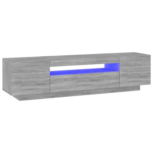Vidaxl Meuble Tv Avec Lumires Led Sonoma Gris 160x35x40 Cm