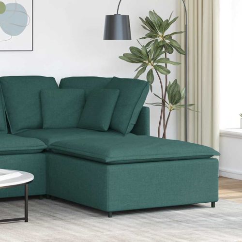 Vidaxl Module De Repose-Pieds De Canap Modulaire Vert Fonc 100 X 100 X 48 Cm