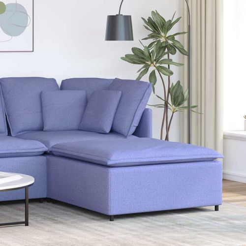 Vidaxl Module De Repose-Pieds Pour Canap Modulaire Bleu Jeans 100 X 100 X 48 Cm