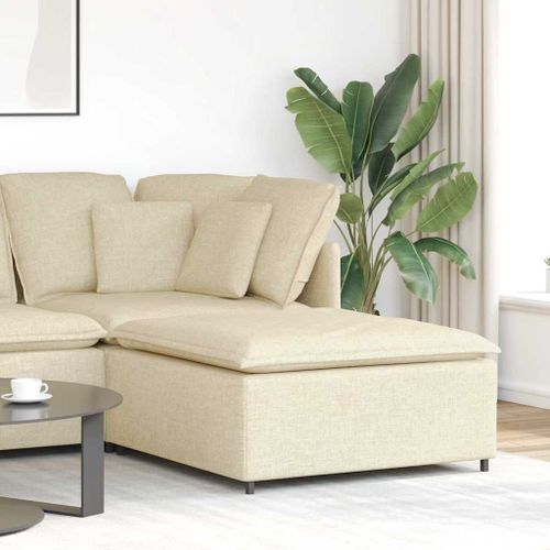 Vidaxl Module De Repose-Pieds Pour Canap Modulaire Crme 100 X 100 X 48 Cm