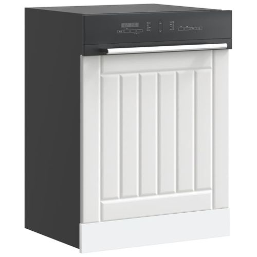 Vidaxl Panneau De Lave-Vaisselle Lucca Blanc Bois D'ingnierie