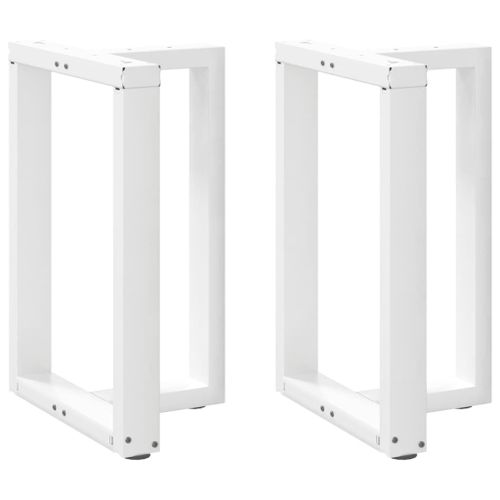 Vidaxl Pieds De Table  Manger Forme De T 2 Pcs Blanc 60x35x(72-73) Cm
