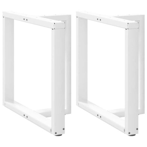 Vidaxl Pieds De Table  Manger Forme De T 2 Pcs Blanc 70x35x(72-73) Cm
