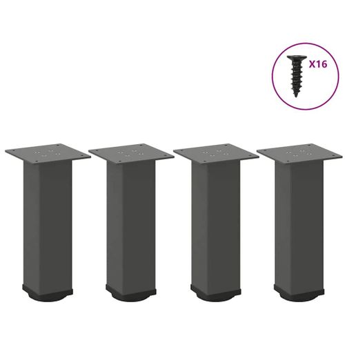 Vidaxl Pieds De Table Basse 4 Pcs Anthracite 30-32 Cm Acier
