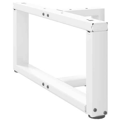 Vidaxl Pieds De Table Basse En Forme De T 2 Pcs Blanc 60x25x(30-31) Cm