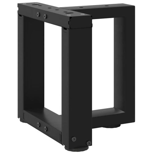 Vidaxl Pieds De Table Basse En Forme De T 2 Pcs Noir 30x25x(30-31) Cm