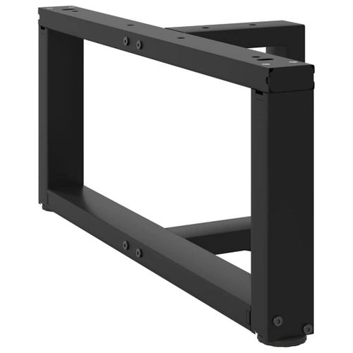 Vidaxl Pieds De Table Basse En Forme De T 2 Pcs Noir 60x25x(30-31) Cm