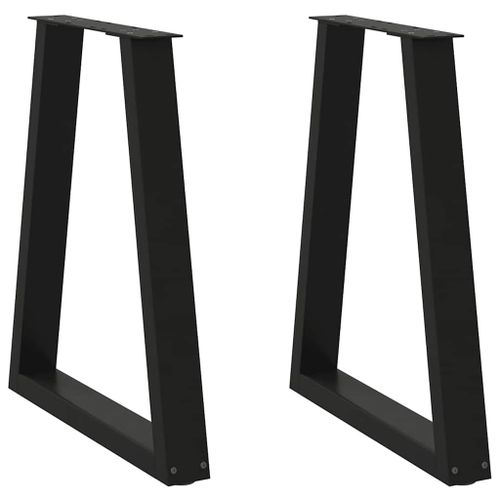 Vidaxl Pieds De Table Basse Forme De V 2 Pcs Noir 50x(72-73) Cm Acier