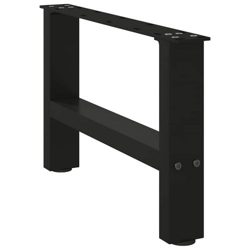 Vidaxl Pieds De Table Basse Noir 2 Pcs 3050 Cm Acier