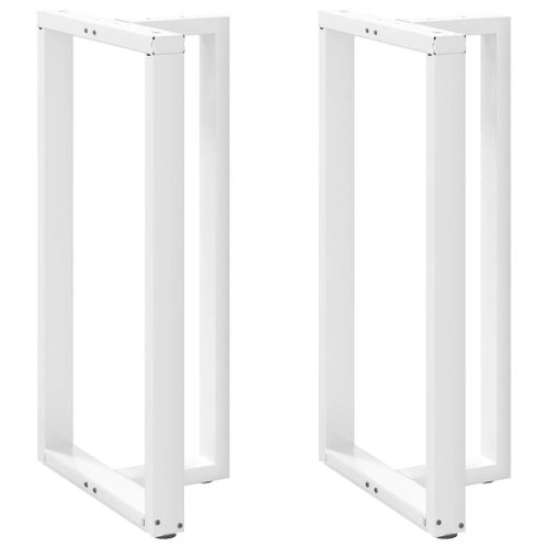 Vidaxl Pieds De Table De Bar Forme De T 2 Pcs Blanc 60x35x(111-112) Cm