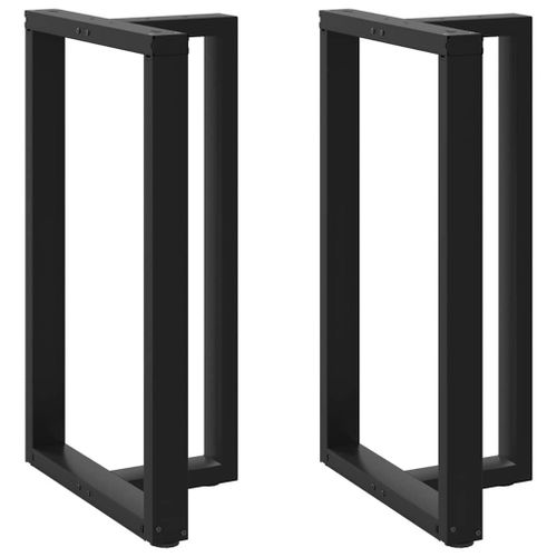 Vidaxl Pieds De Table De Bar Forme De T 2 Pcs Noir 60x35x(101-102) Cm