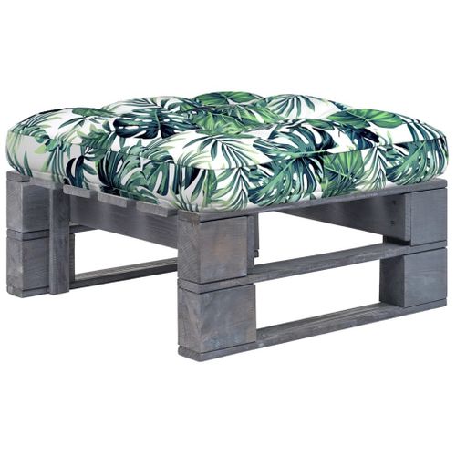 Vidaxl Pouf Palette De Jardin Bois De Pin Imprgn De Gris
