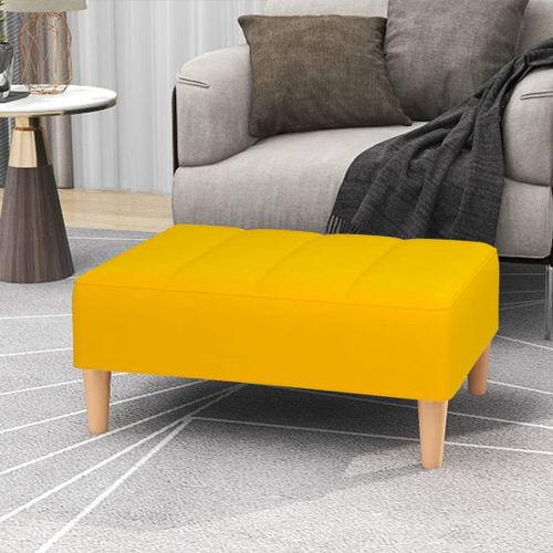 Vidaxl Repose-Pied Jaune 78x56x32 Cm Velours