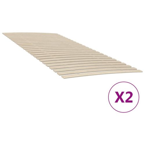 Vidaxl Sommiers  Lattes Avec 48 Lattes 2 Pcs 90x200 Cm