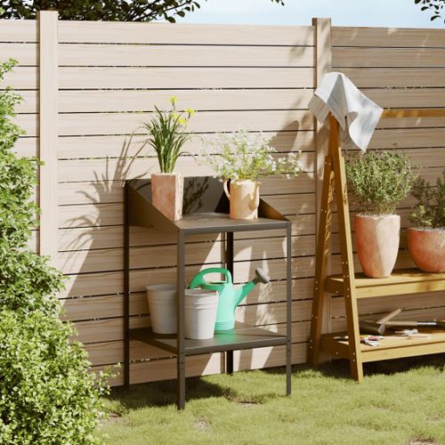 Vidaxl Support Pour Plantes Anthracite 56,5x54,5x100cm Acier Galvanis