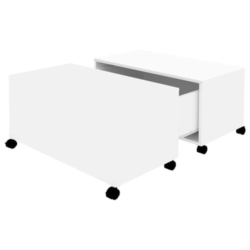 Vidaxl Table Basse Blanc 75x75x38 Cm Agglomr