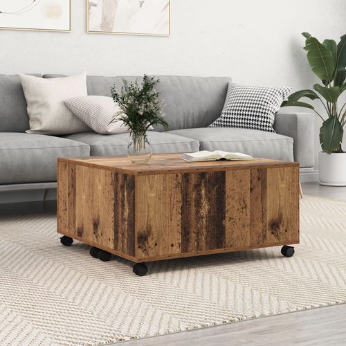 Vidaxl Table Basse Bois Ancien 75 X 75 X 38 Cm Bois D'ingnierie