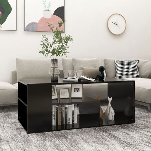 Vidaxl Table Basse Noir 100x50x40 Cm Bois D'ingnierie