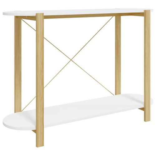 Vidaxl Table Console Blanc 110x38x75 Cm Bois D'ingnierie