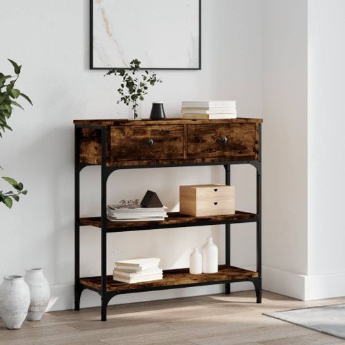 Vidaxl Table Console Chne Fum 72,5x25x75 Cm Bois D'ingnierie