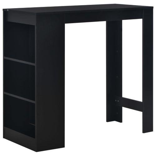 Vidaxl Table De Bar Avec tagre Noir 110x50x103 Cm