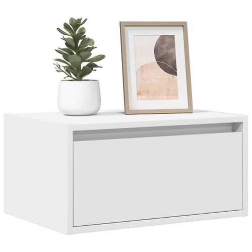Vidaxl Table De Chevet Murale Avec Lumires Led Blanc