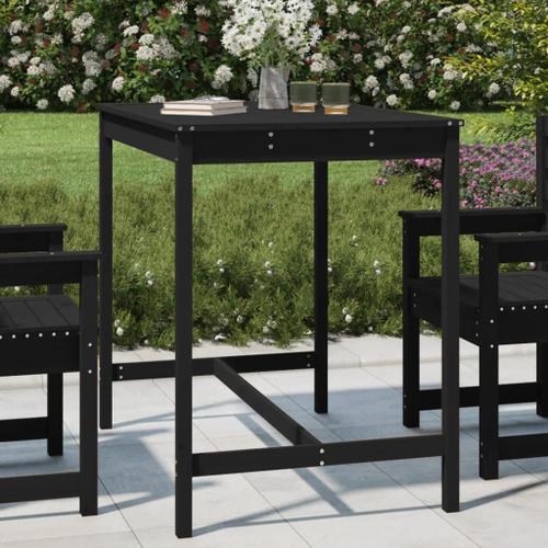 Vidaxl Table De Jardin Noir 121x82,5x110 Cm Bois Massif De Pin