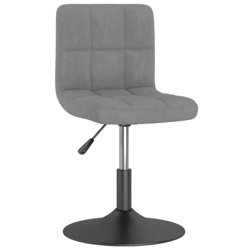 Vidaxl Tabouret De Bar Pivotant Gris Clair Velours