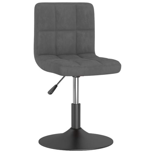 Vidaxl Tabouret De Bar Pivotant Gris Fonc Velours