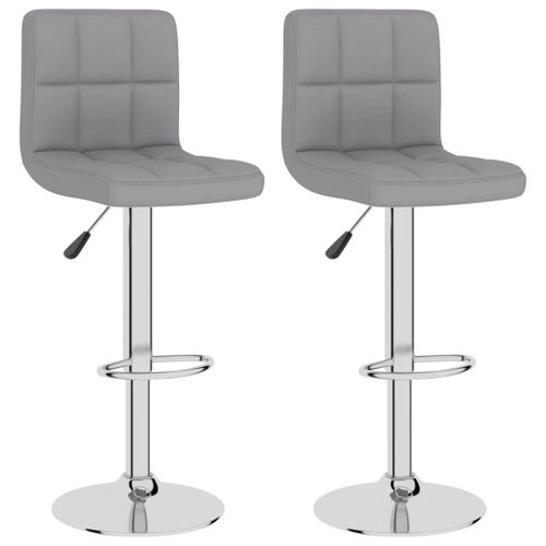 Vidaxl Tabourets De Bar Lot De 2 Gris Clair Tissu