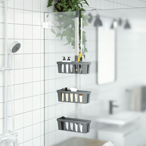 Vidaxl TagRe De Douche Suspendue 30x15x(67-105) Cm Aluminium