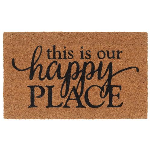 Vidaxl Tapis De Porte Naturel 45x75 Cm Fibre De Coco Touffet