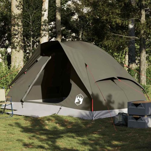 Vidaxl Tente De Camping  Dme 4 Personnes Marron Impermable