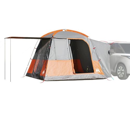 Vidaxl Tente De Voiture 4 Personnes Gris Et Orange Impermable