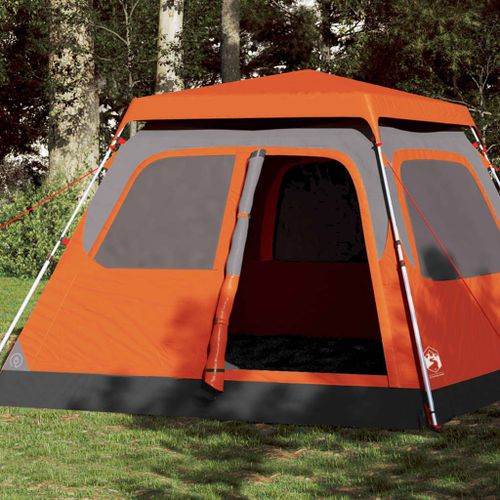 Vidaxl Tente Familiale Dme 6 Personnes Gris Orange Libration Rapide