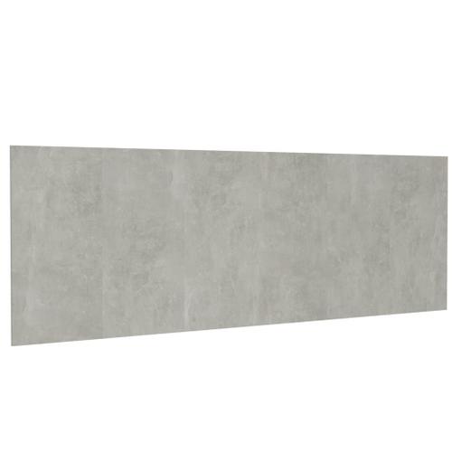 Vidaxl Tte De Lit Murale Gris Bton 240x1,5x80 Cm Bois D'ingnierie