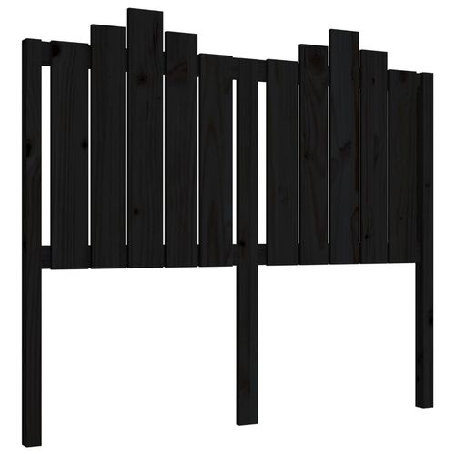 Vidaxl Tte De Lit Noir 126x4x110 Cm Bois Massif De Pin