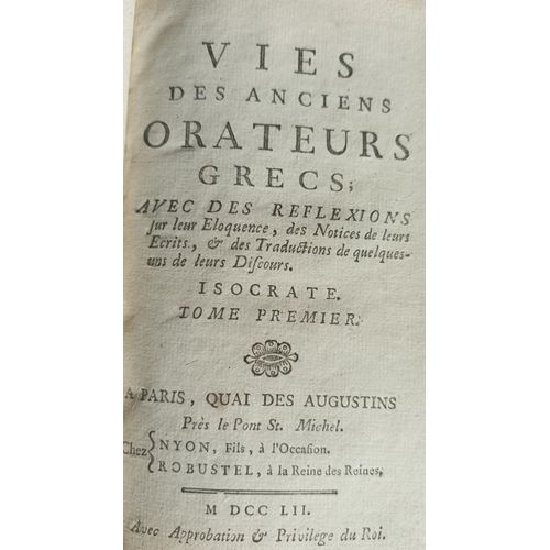 Vie Des Anciens Orateurs Grecs Avec Des Rflexions Sur Leur loquence, Des Notices De Leurs crits Et Des Traductions De Quelques-Uns De Leurs Discours - Tome Premier   de isocrate 