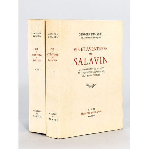 Vie Et Aventures De Salavin (6 Tomes En 2 Volumes - Complet) [ Avec 1 L.A.S. Et Une L.S. De L'auteur ] Vol. I : I : Confession De Minuit ; Ii : Nouve   de Duhamel 