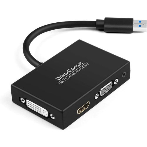 Viewx Trio Adaptateur Usb 3.0 Vers Hdmi/Dvi/Vga Avec Sortie Audio 3,5 Mm, 1080P/60Hz, Pour crivains, Designers Et Analystes De Donnes, Compatible Avec Windows 11 & Macos 15[GBP6276233]