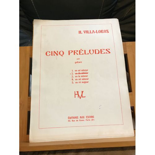 Villa-Lobos Prlude Pour Guitare N2 Partition Ed. Max Eschig