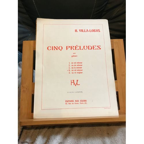 Villa-Lobos Prlude Pour Guitare N4 Partition Ed. Max Eschig