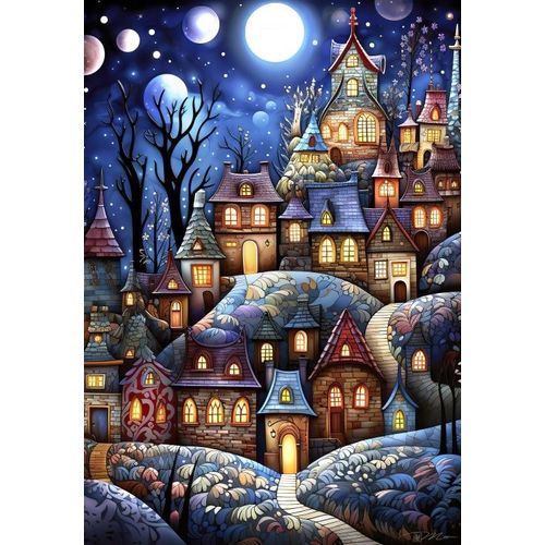 Village Under The Moon - Puzzle 1000 Pices