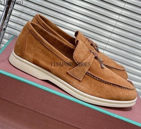Vinapobo-Mocassins En Cuir Group Et Daim Pour Homme,Mules De Loisirs,Chaussures De Couple,De Conduite Et De Marche,De Qualit Suprieure - 38