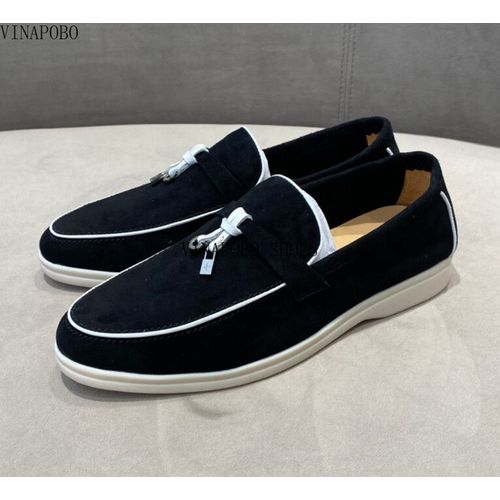 Vinapobo-Mocassins En Cuir Group Et Daim Pour Homme,Mules De Loisirs,Chaussures De Couple,De Conduite Et De Marche,De Qualit Suprieure - 37