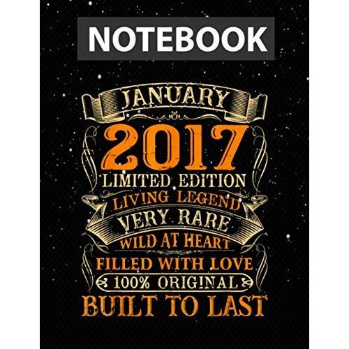 Vintage January 2017 4 Years Old 4th S / Notebook Journal Line / Large 8.5''x11''   de polite, diane  Format Broch 